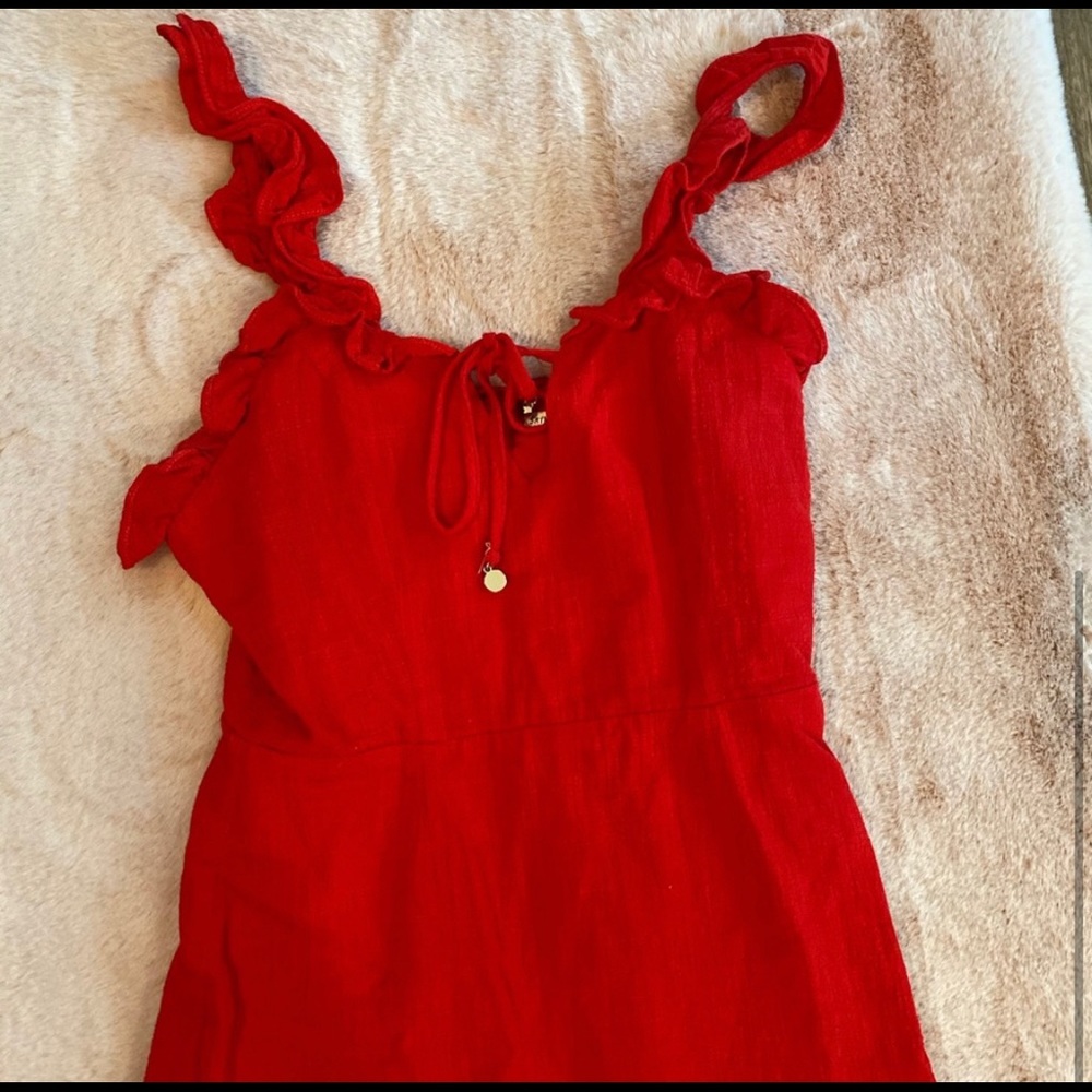 REVOLVE Red Ruffled Mini Dress - Picture 4 of 4